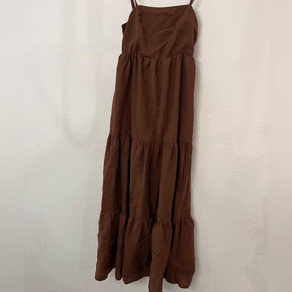 Maxi Sundress Brown Tiered!